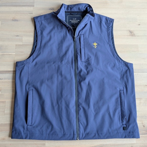 Vineyard Vines Performance Mariner Soft Shell Vest Full-Zip Men's Large Navy